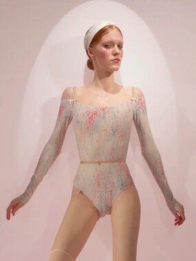 Just A Corpse JAC Sprinkle Meringue off-shoulder leotard Size S